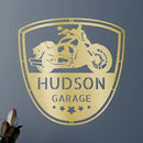Custom Metal Wall Art - Personalized Motorcycle Name Monogram