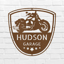 Custom Metal Wall Art - Personalized Motorcycle Name Monogram