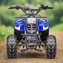 MotoTec Rex 110CC 4-Stroke Mini Kids 4 Wheeler Gas ATV Quad, Blue (SAK78052)