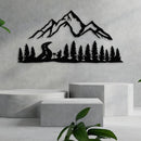 Mountain and Forest Metal Wall Decor