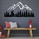 Mountain and Forest Metal Wall Decor