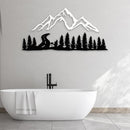 Mountain and Forest Metal Wall Decor