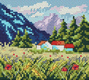 Mountain Landscape SM-614  Counted Cross Stitch Kit