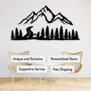 Mountain and Forest Metal Wall Decor