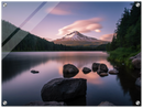 Mount Hood Print Metal Wall Art – Oregon Mountain Pacific Northwest Scenic Decor
