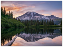 Mount Rainier Print Metal Wall Art – Pacific Northwest Mountain Scenic Decor