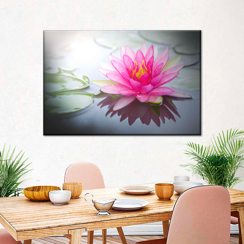 Beaming Pink Lotus Wall Art