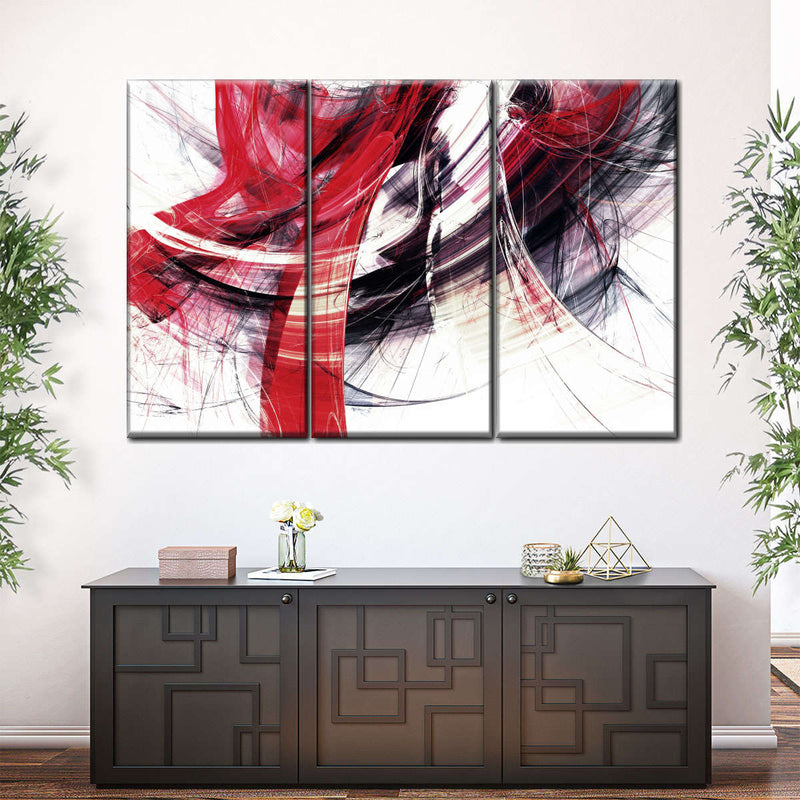 Red Motion Abstract Wall Art