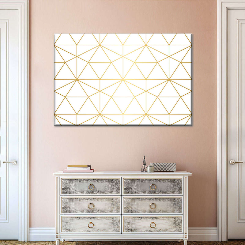 Golden Lattice Wall Art