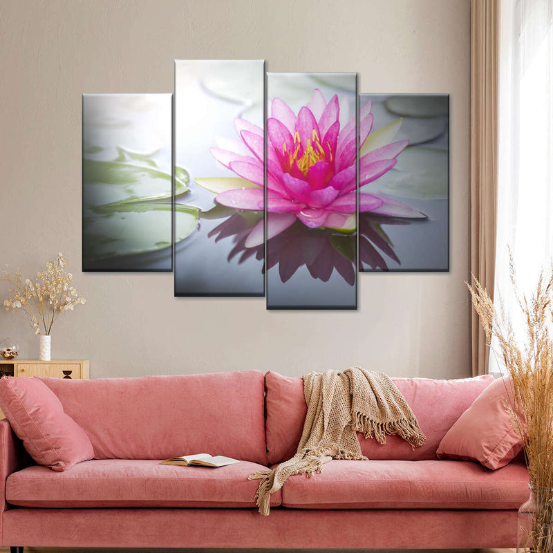 Beaming Pink Lotus Wall Art