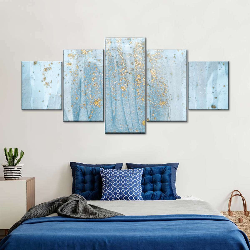 Light Blue Abstract Wall Art