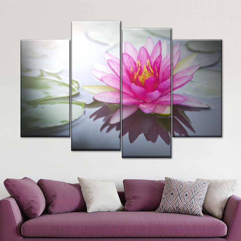 Beaming Pink Lotus Wall Art