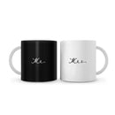 Mr and Mrs Black and White Mug