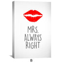 Mr. and Mrs. Right Canvas