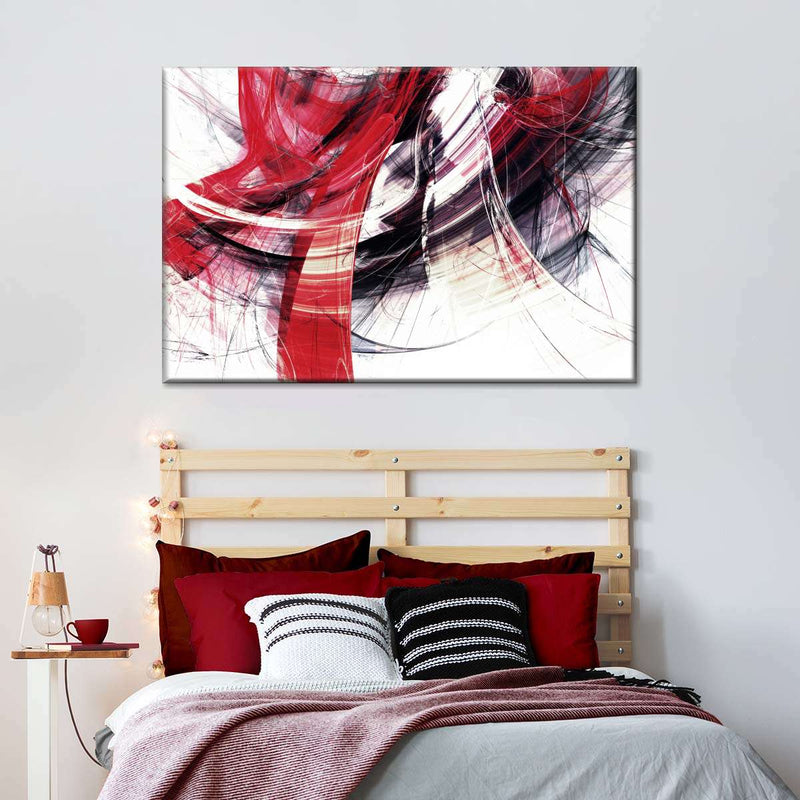 Red Motion Abstract Wall Art