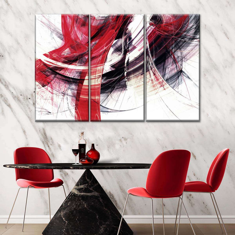 Red Motion Abstract Wall Art