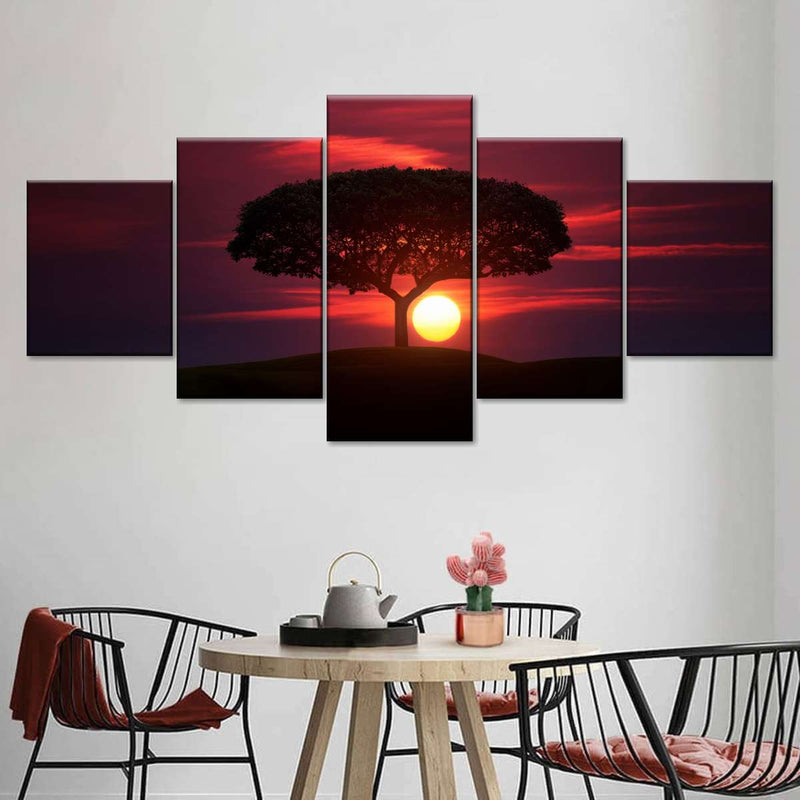 African Sunset Sky Wall Art