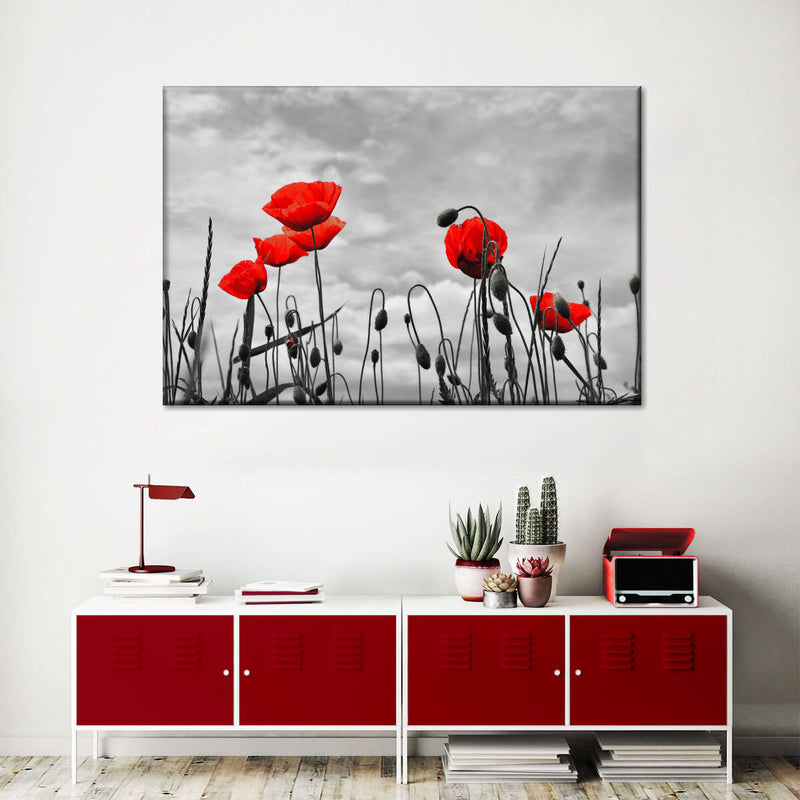 Pop Red Poppies Wall Art