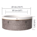MSpa Cocoon Verto Series Six-Person Inflatable Round Hot Tub With Hydro Massage [F-CO063WE] (SAK50928)