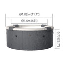 MSpa Denver Frame Series Six-Person Inflatable Round Hot Tub With Hydro Massage [F-DE066W] (SAK87043)