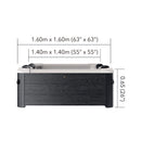 MSpa Oslo Frame 6-Person 120 Jets Square Spa W/ LED Lights & Integrated App Control [F-OS063W] (SAK93516)