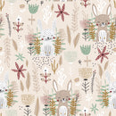 Hares on the Meadow Wallpaper