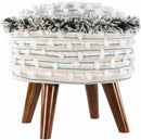 Matagami Beige Hand Woven Stool - Clearance