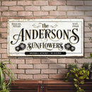 Personalized Fresh Sunflowers Sign