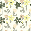 Contemporary White Wallpaper with Flowers Vogue