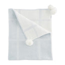 Mud Pie Blue Plaid Chenille Blanket