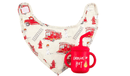 Mud Pie Fire Truck Silicone Cup & Bib Set