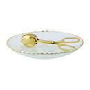 Mud Pie Gold Edge Serving Bowl Set