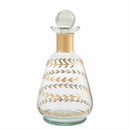 Mud Pie Leaf Pattern Etched Decanter