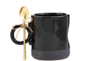 Mud Pie Black Coffee Mug Set