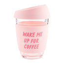 Mud Pie Glass Travel Mug Blush