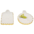 Mud Pie Round Gold Marble Board