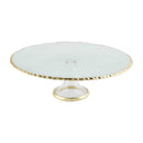 Mud Pie Glass With Gold Cake Stand
