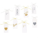 Mud Pie Silver Heart Wood Tag