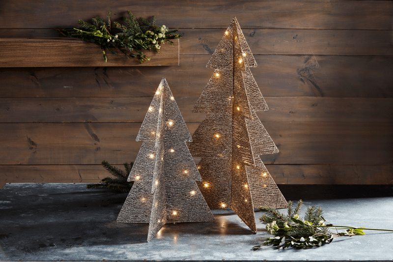 Gold Light up Glitter Tree