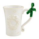 Mud Pie White Wreath Mug