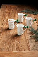 Mud Pie White Wreath Mug