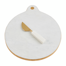 Mud Pie Round Marble & Gold Board Set