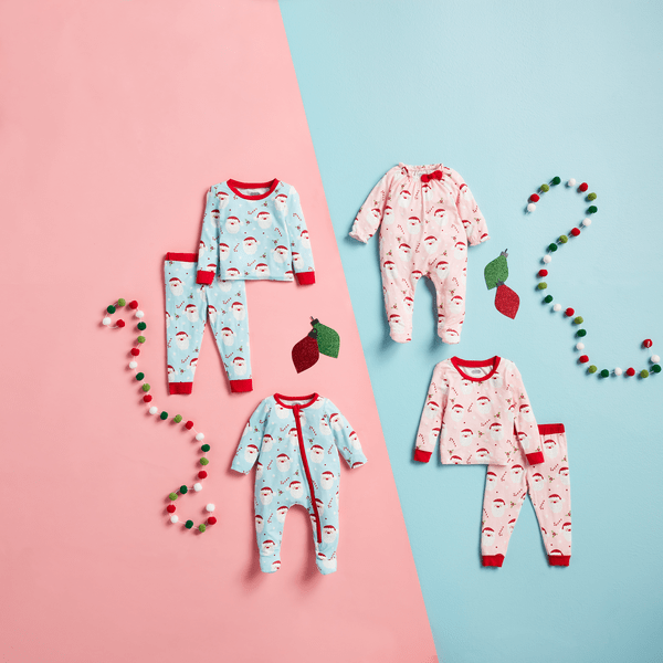 Pink Santa Glow Pajama Set