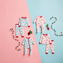 Mud Pie Pink Santa Glow Pajama Set