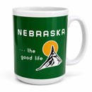 Nebraska The Good Life Mug | 15 oz | Chimney Rock | Nebraska State Historical Society