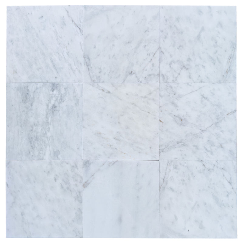 mugla white stone marble polished 24x24 top view