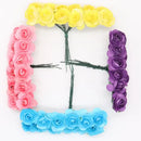Multi color 144pcs 2cm artificial paper roses wedding decor bedroom