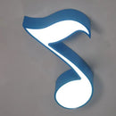 Multicolor acrylic musical note led ceiling light for kindergarten