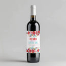 Multicolor Floral Baby Shower Wine Label