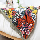 Multicolor gauze flower bath towel – bedroom floral throw blanket